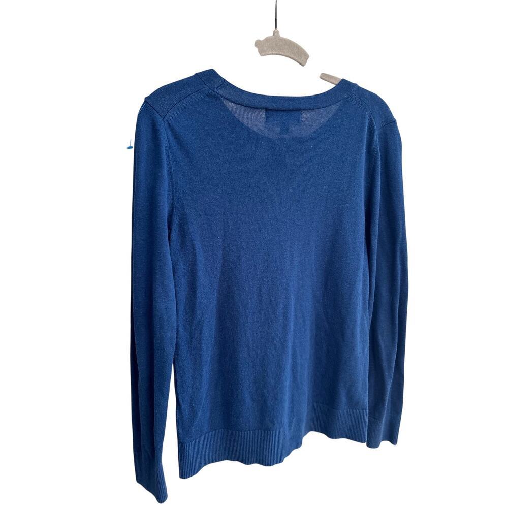 Banana Republic Forever Sweater XS Blue Merino Blend Crew Neck Lightweight Knit - Picture 4 of 10